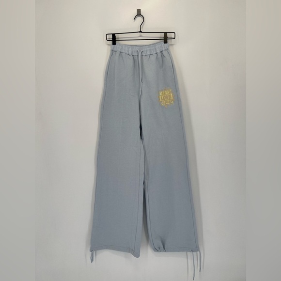 Ganni Pants - Ganni Isoli Love Club Drawstring Relaxed Long Jogger Pants